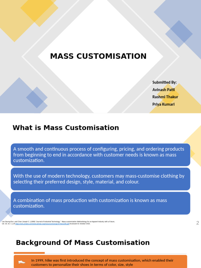 Mass Customization in Fashion Industry | PDF | Clothing | Clothing Industry