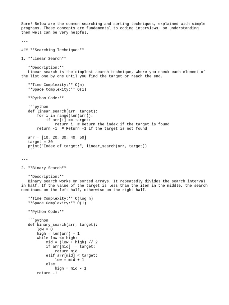Searching and Sorting Algorithms Guide | PDF | Queue (Abstract Data ...