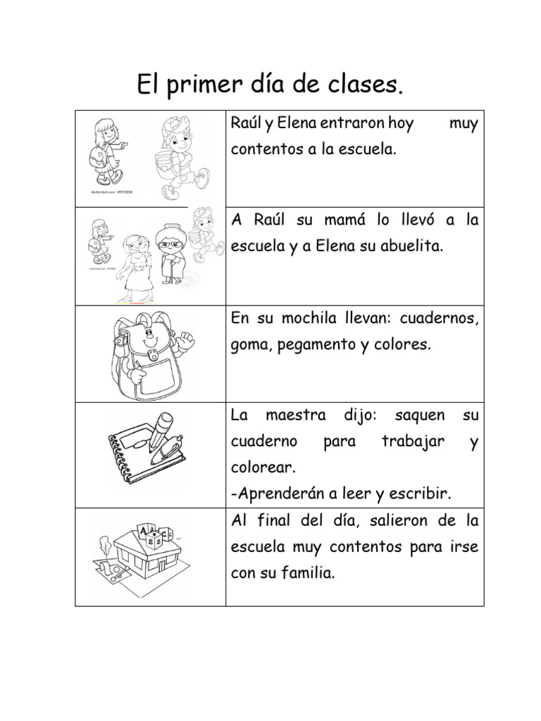El Primer Día de Clases | PDF