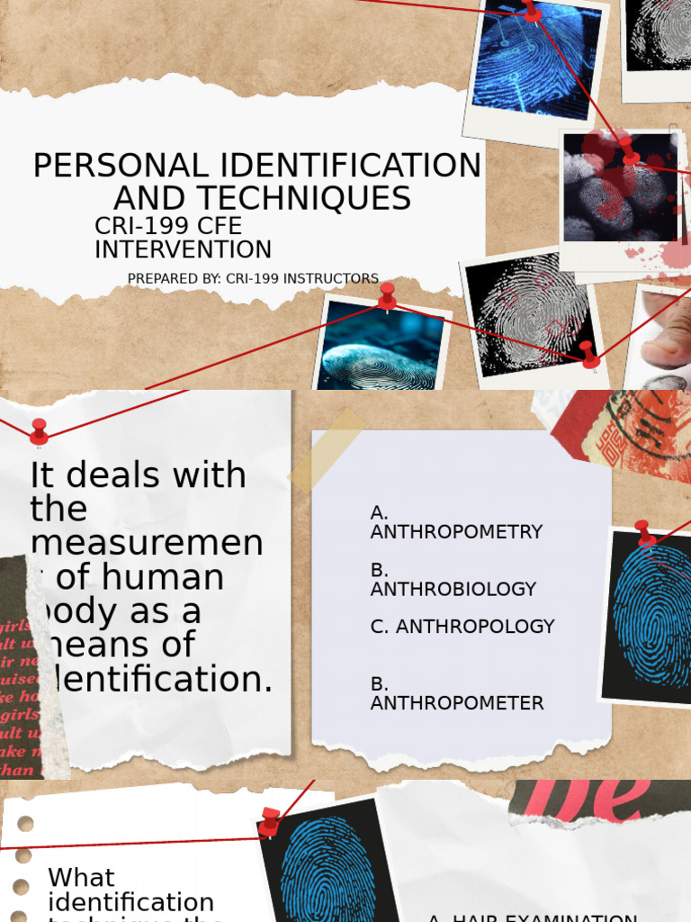 Human Identification Techniques and Gait Analysis | PDF | Fingerprint ...