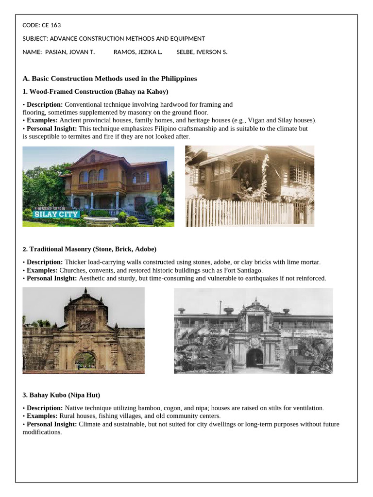 Philippine Traditional and Modern Construction Methods | PDF | Concrete ...