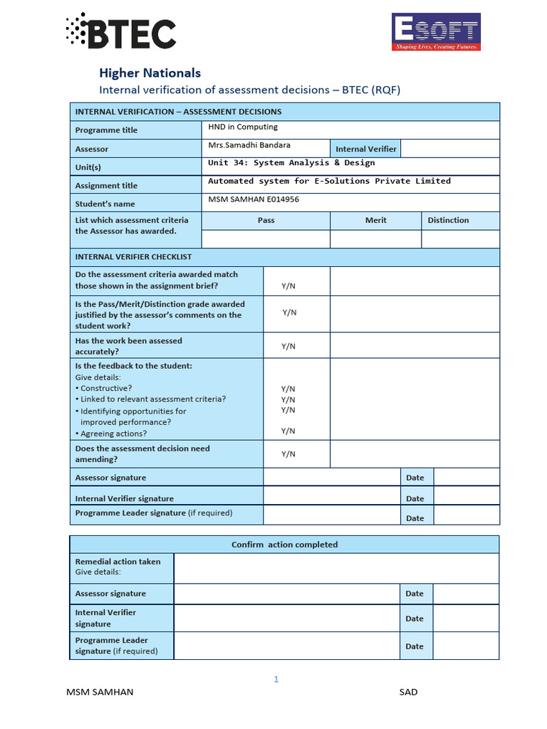 SAD Final E014956 Samhan1 | PDF | Software Development Process | Agile ...