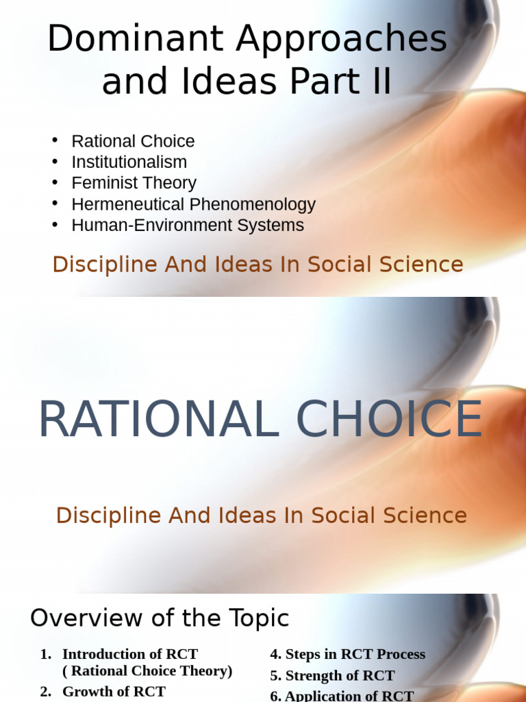 Understanding Rational Choice Theory | PDF | Rationality | Theory