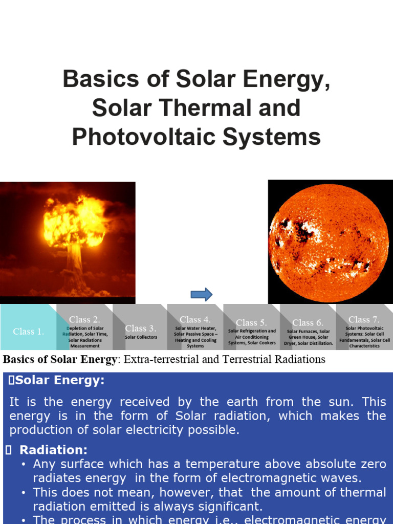 Solar Energy Basics: Radiation Types | PDF | Solar Energy | Atmosphere ...