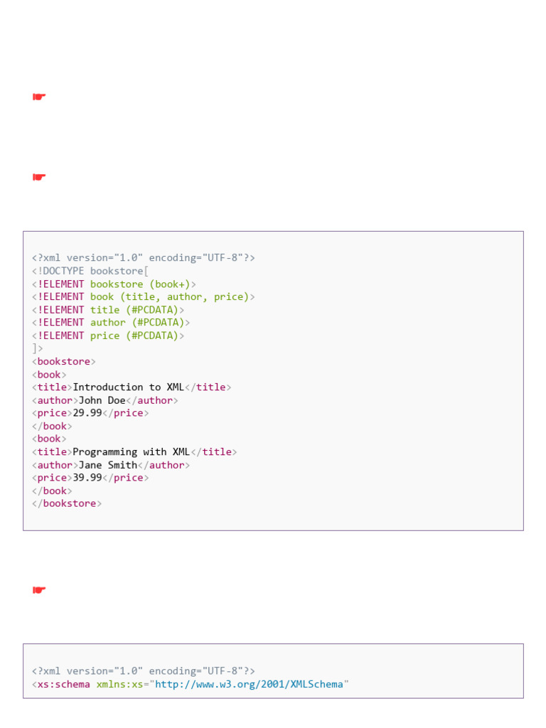 XML Validation for Bookstore Example | PDF