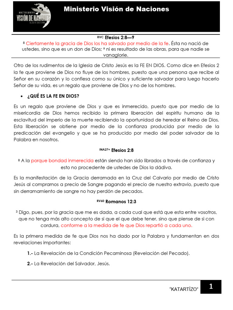 023 La Fe en Dios | PDF | Fe | Epístola a los romanos