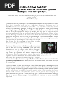 The Genocidal Parody - The Protocols of the Elders of Zion and the ignorant ideologues who don't get it yet