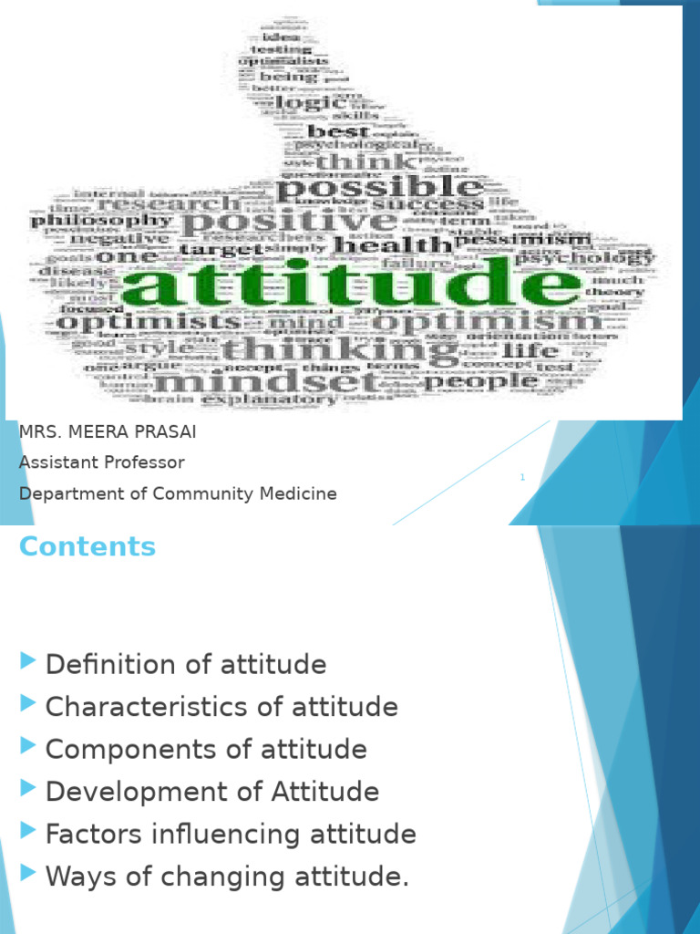 Understanding Attitudes in Psychology | PDF | Attitude (Psychology ...