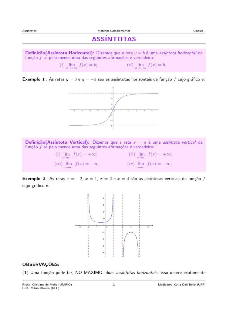 Assíntotas | PDF | Função (Matemática) | Matemática