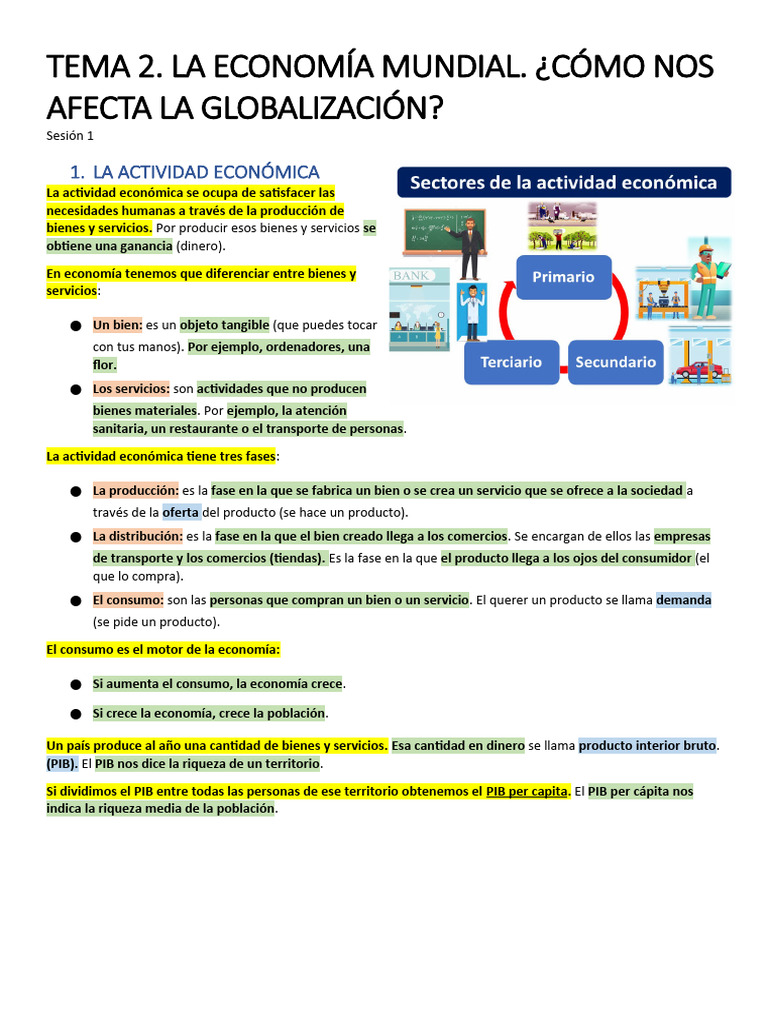 Impacto de la Globalización en la Economía | PDF | Oferta y demanda ...