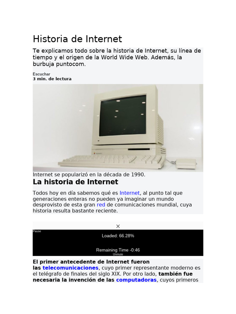 Historia de Internet - Copia (2) | PDF | Red mundial | Internet y web