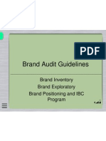 Brand Audit Guidelines: Inventory, Exploratory, Positioning & IBC Program
