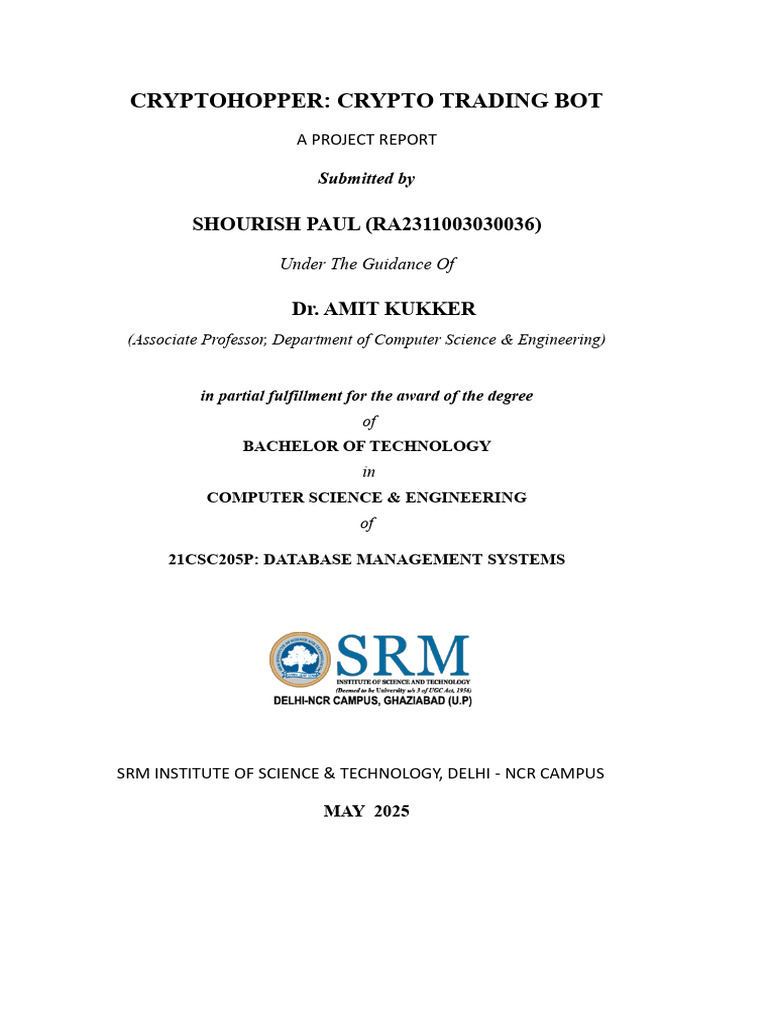 Dbms Report | PDF | Databases | Cryptocurrency