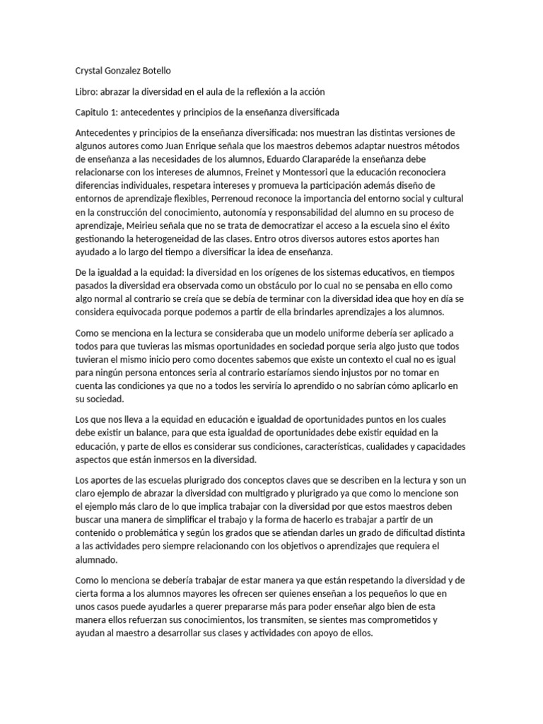 Abrazar la Diversidad en el Aula | PDF | Enseñando | Aprendizaje