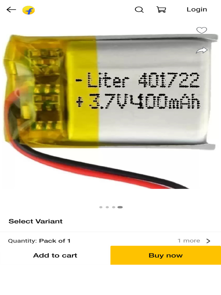 R3 GERMAN 401722 3.7V 400mah (Lithium Polymer) Lipo Rechargeable For ...