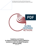 Guidelines and Criteria For National Geoparks Seeking UNESCO's Assistance To Join The Global Geoparks Network (GGN)
