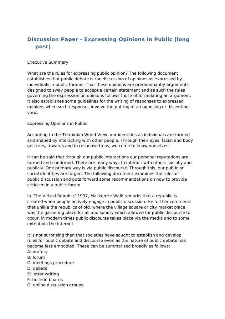 Rules for Public Opinion Expression | PDF | Argument | Causality