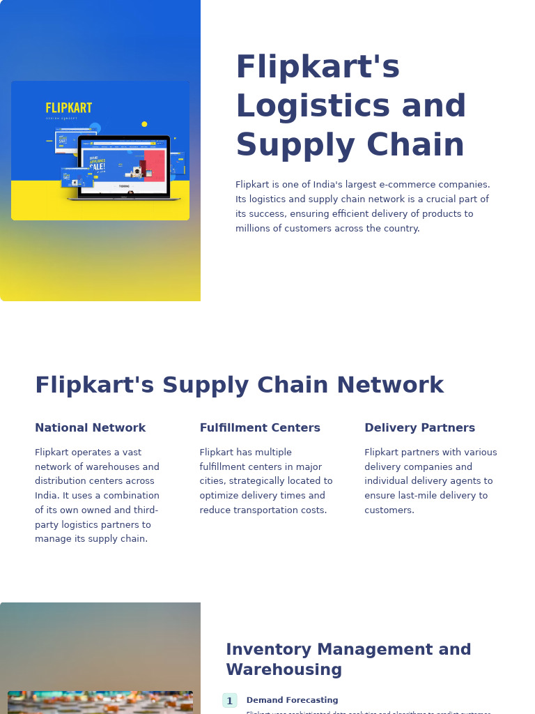 Flipkart's Logistics and Supply Chain Overview | PDF | Logistics ...