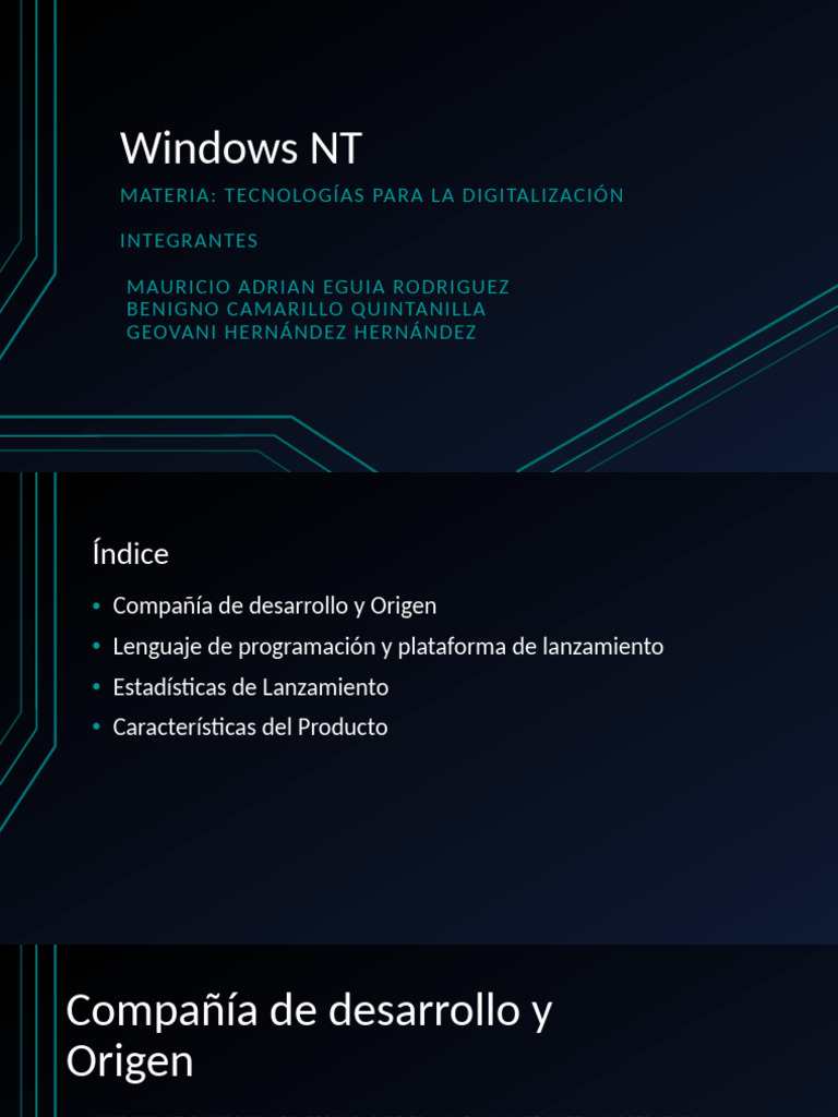 Características de Windows NT | PDF | Microsoft Windows | Microsoft