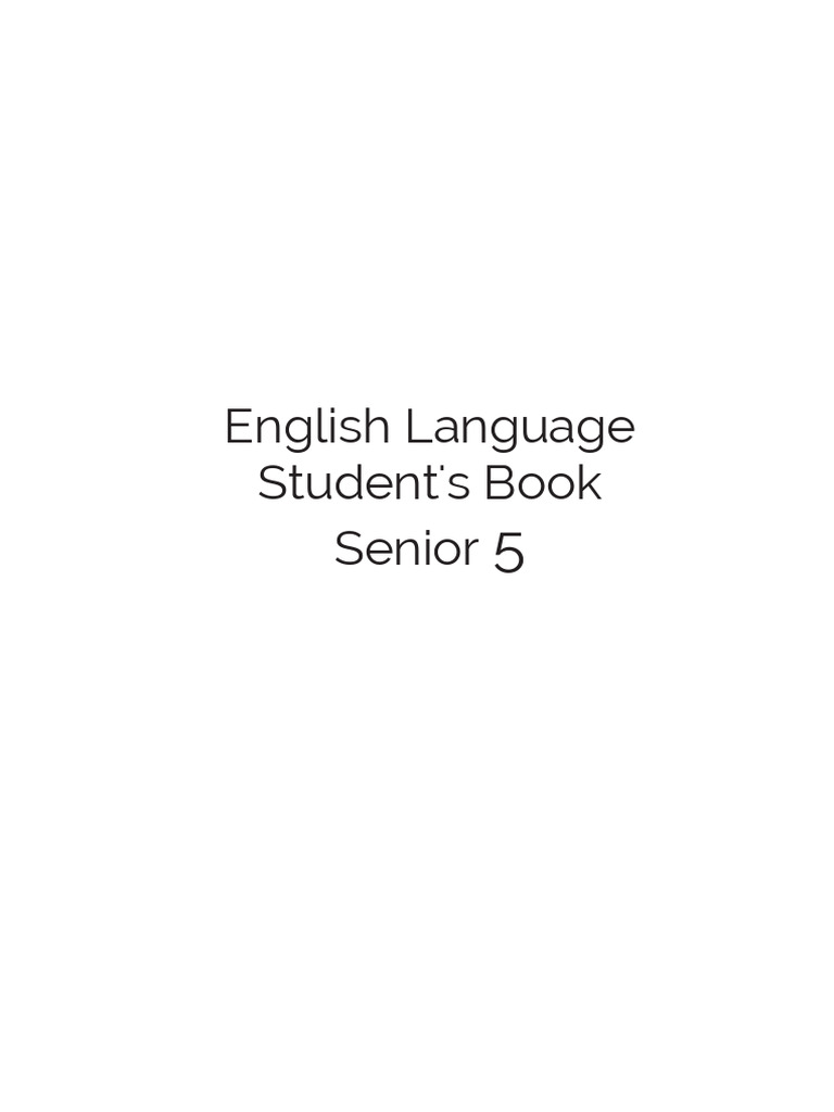 Senior 5 English Language Guide | PDF | Learning | Human Communication