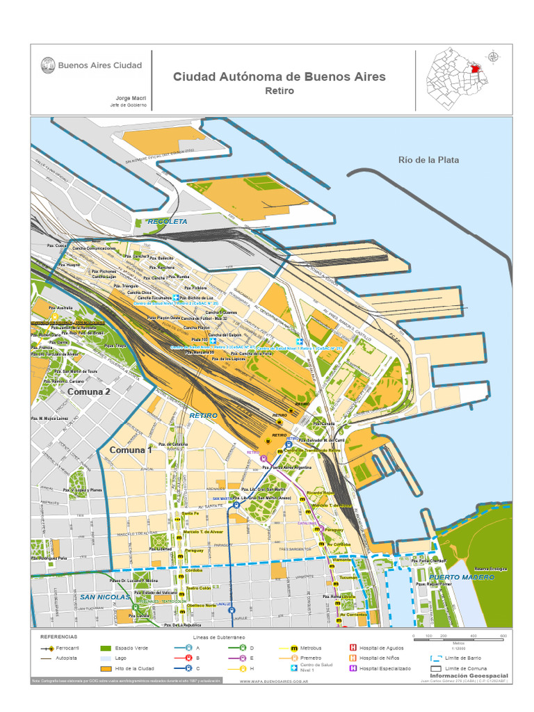 Mapa del área de Retiro, Buenos Aires | PDF