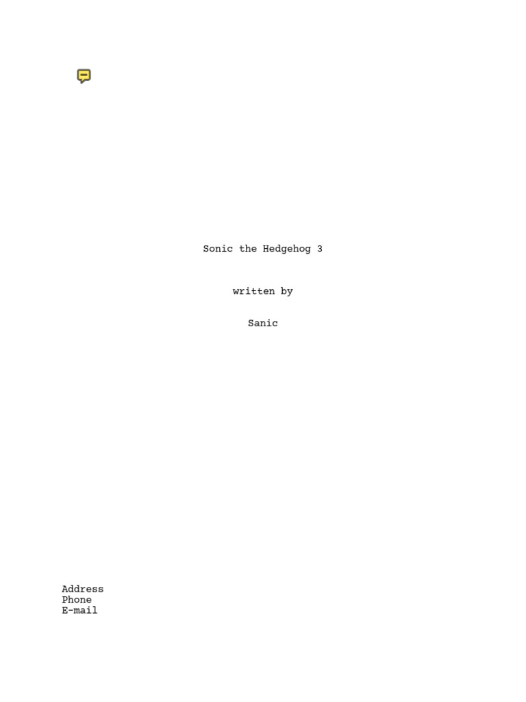 Sonic the Hedgehog 3 Script | PDF