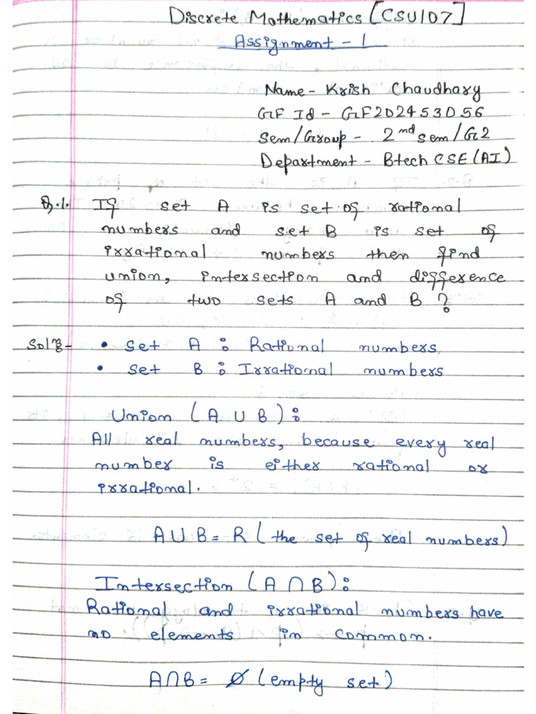 DiscreteMaths Assignment1 GF202451605 | PDF