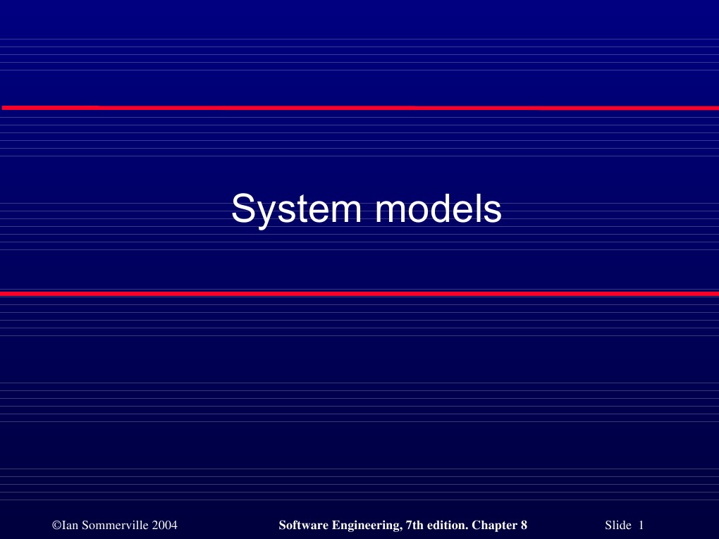System Models: ©ian Sommerville 2004 | PDF | Object (Computer Science ...