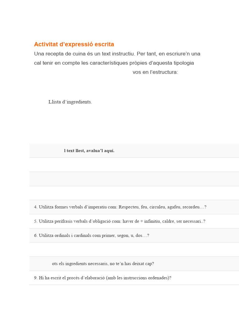 Text Instructiu Activitat | PDF