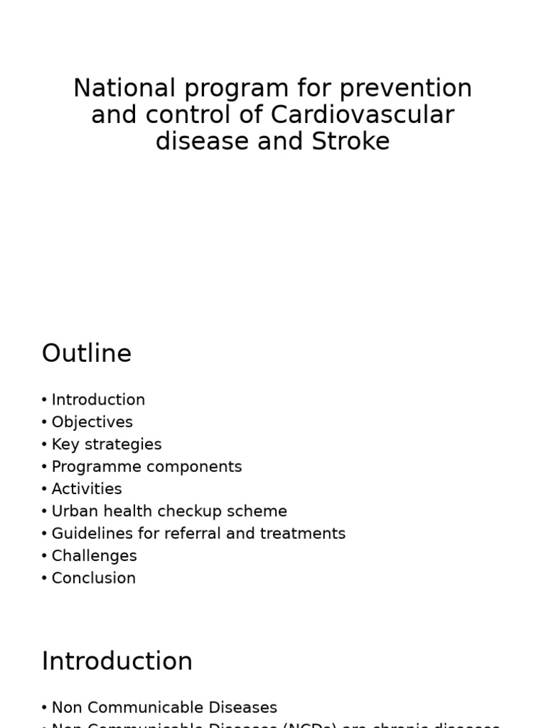 National Programme For Prevention and Control of Non Communicable ...
