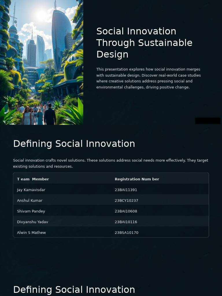 Social Innovation for Sustainable Design | PDF | Sustainability ...