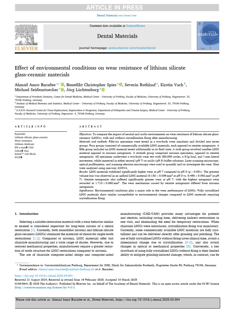 Baradee, 2025 - Effect of environmental conditions on wear resistance ...