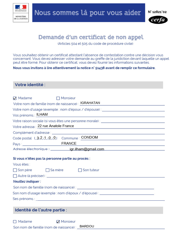 demande-de-certificat-de-non-appel-pdf-tribunaux-s-paration-des
