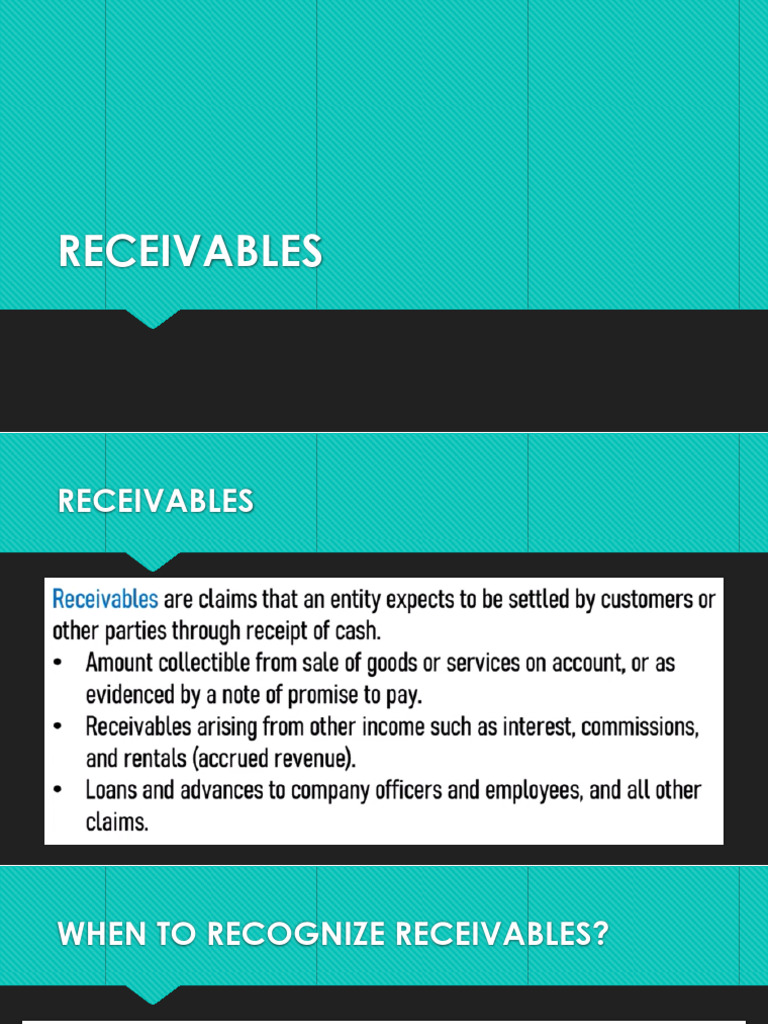 Receivables Inventories | PDF
