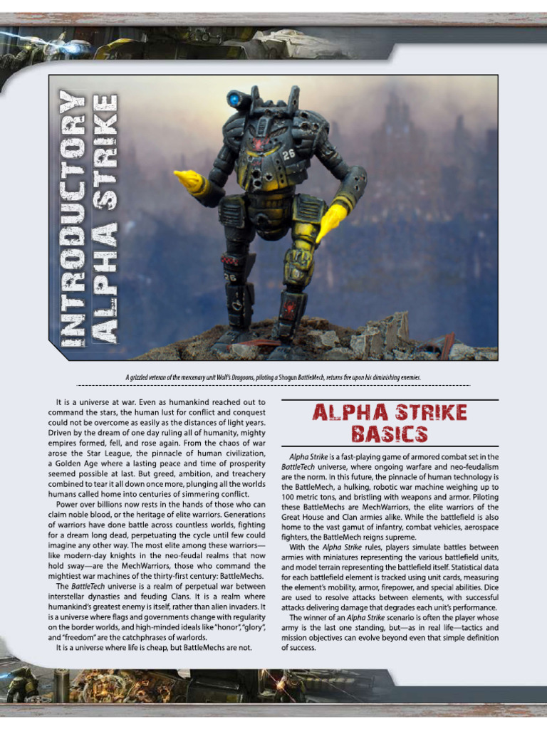 Alpha Strike Begginer Solo Reglas | PDF