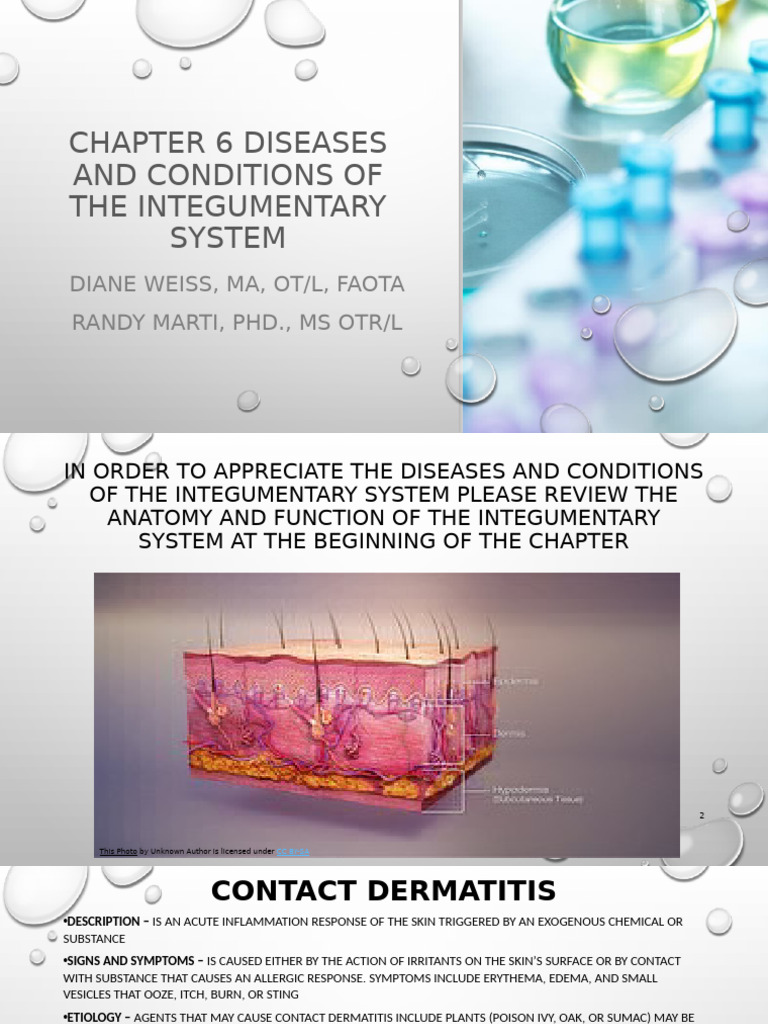 OT 544 Chapter 6 Diseases Conditions of Integumentary (Rev. SP'24 ...