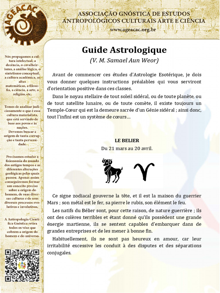 Guide Astrologique des Signes Zodiaques | PDF | Planètes | Jupiter