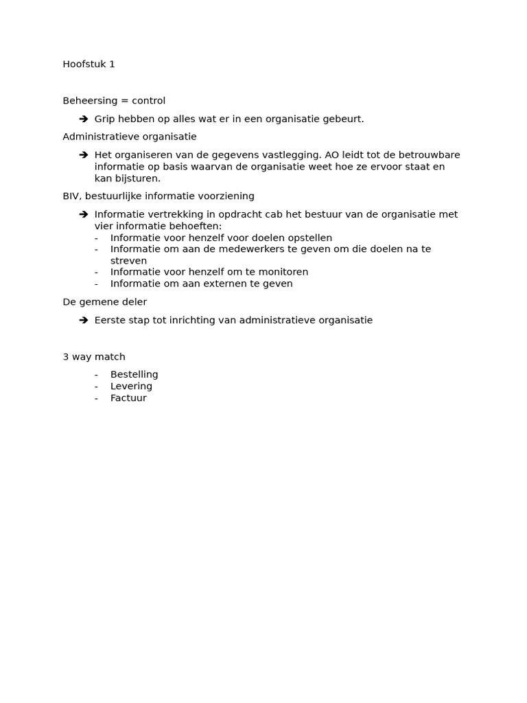 Samenvatting Biv 1 | PDF