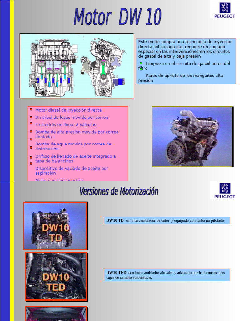 Componentes del motor DW10 Diesel | PDF | Turbocompresor | Ingeniería ...