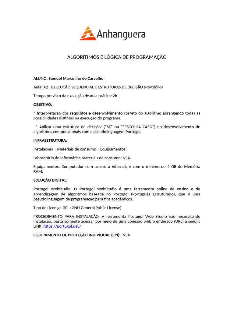 Algoritimos e Lógica de Programação | PDF | Algoritmos | Informática