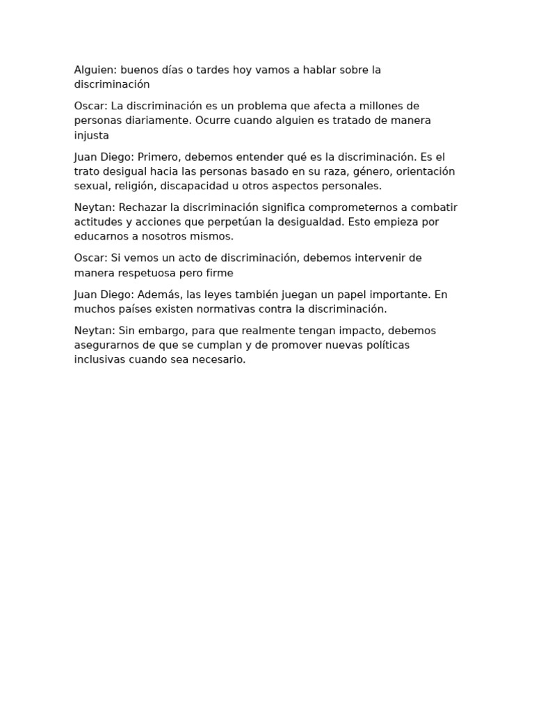 Discrimi Nacion | PDF