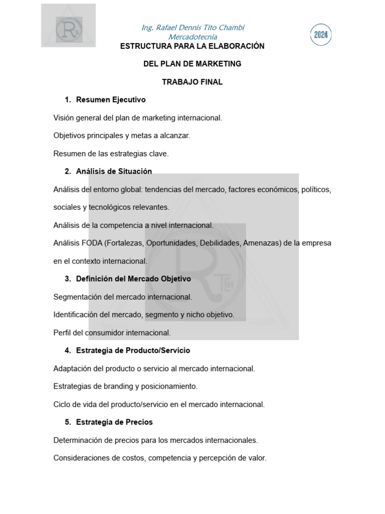 Plan de Marketing | PDF | Marketing | Mercado (economía)