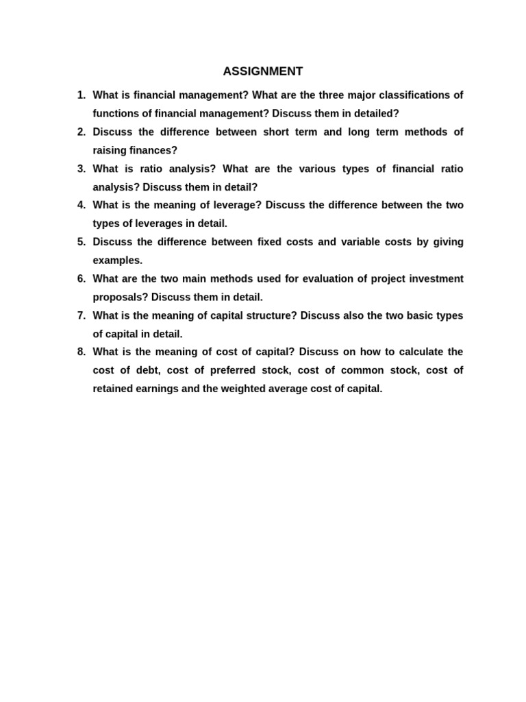 Assignment FM | PDF