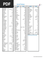 GTD - Value List PDF | PDF