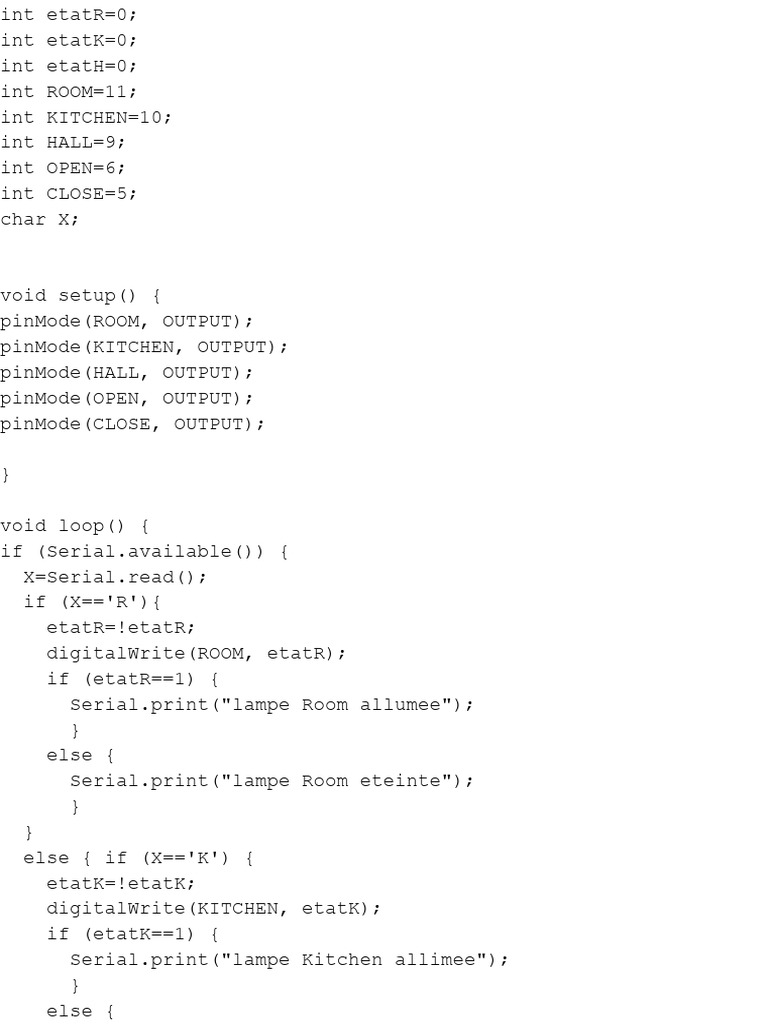 ESP32 Home Automation Control Code | PDF