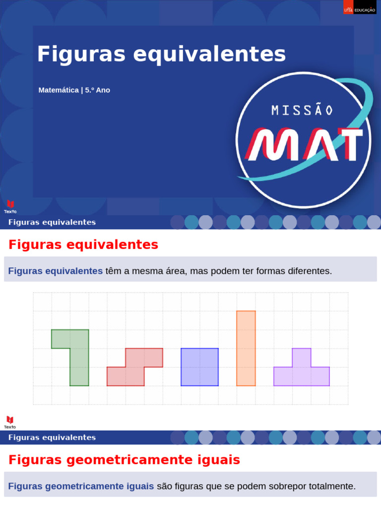 Figuras Equivalentes na Matemática | PDF