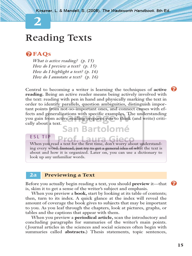 Active Reading Techniques Explained | PDF | Typography