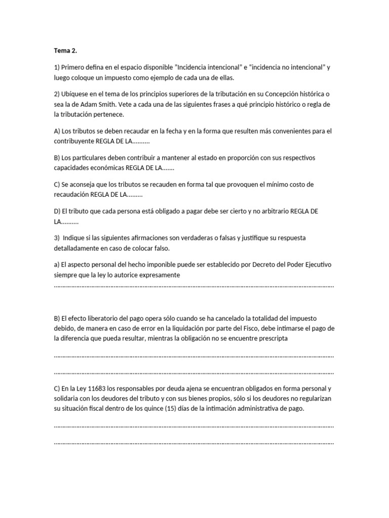 Tema 2 F | PDF | Pagos | Impuesto al valor agregado