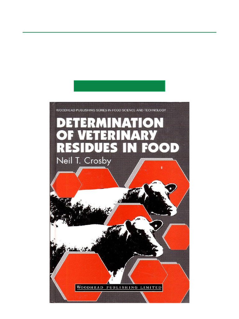 Veterinary Residue Analysis in Food | PDF