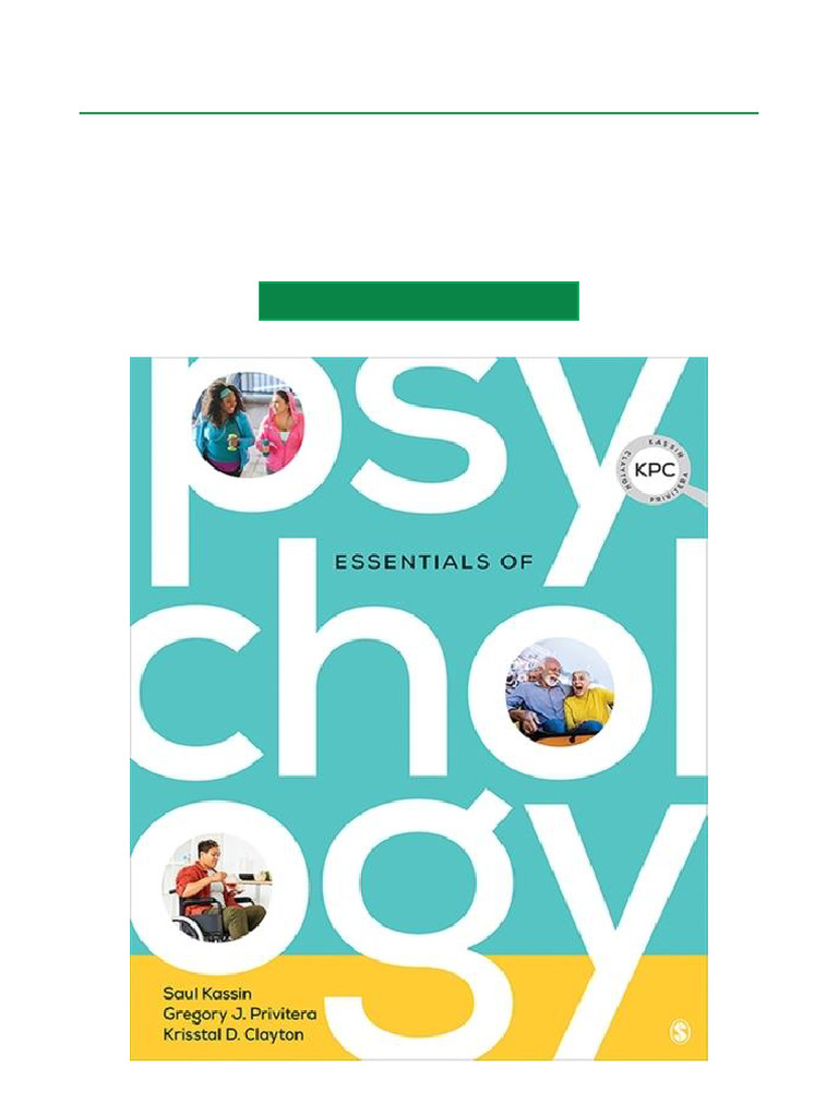 Essentials of Psychology Overview | PDF | Memory | Perception